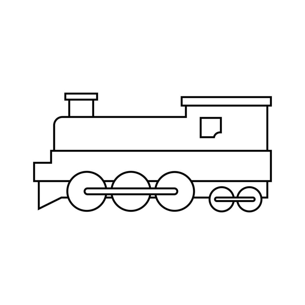 bambini treno icona vettore. pubblico trasporto illustrazione cartello. Ferrovia simbolo. vettore