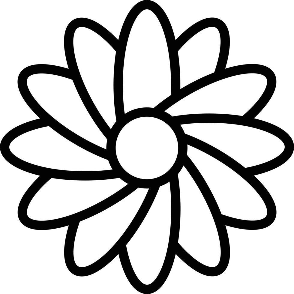 margherita fiore icona vettore isolato su bianca sfondo