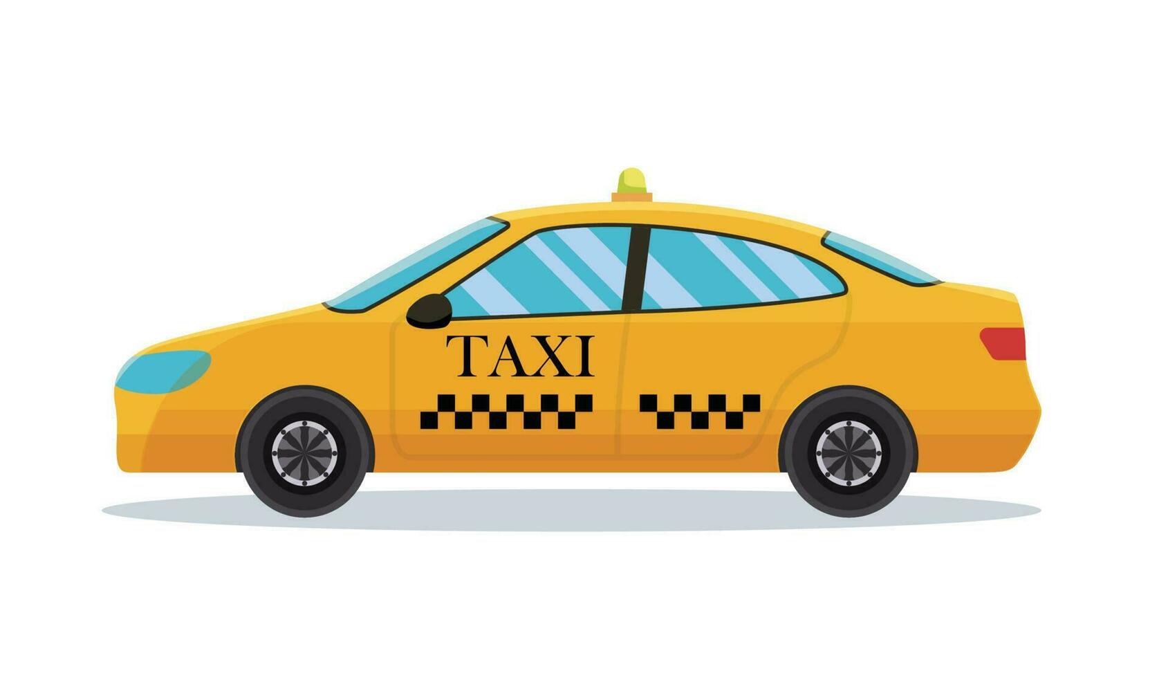 giallo Taxi macchina. servizio trasporto vettore illustrazione