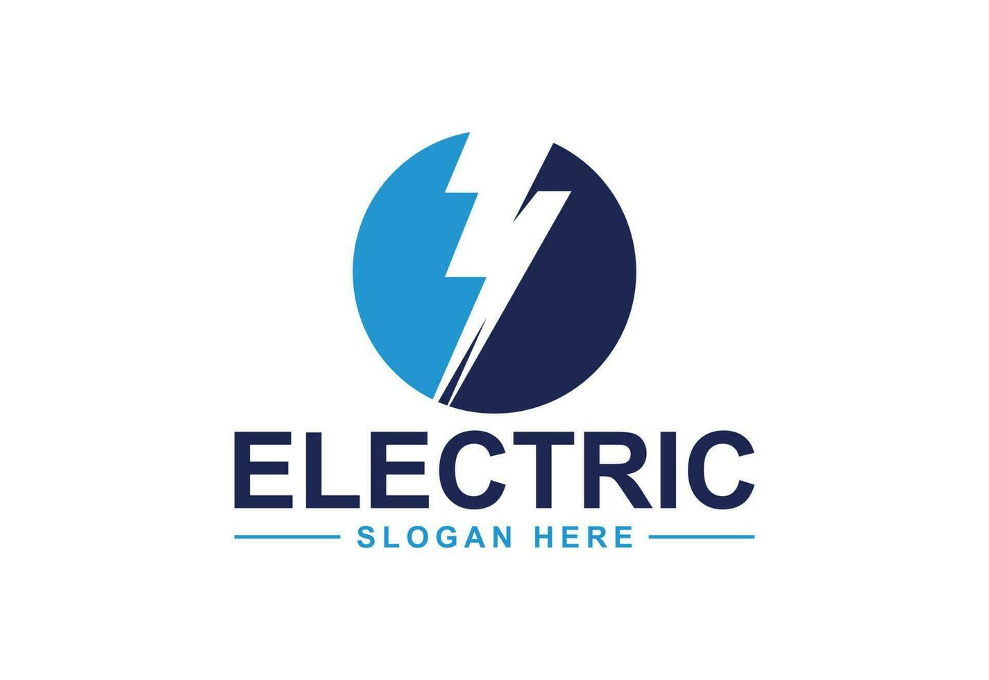 elettrico logo, illuminazione bullone , tuono bullone design logo modello, vettore illustrazione