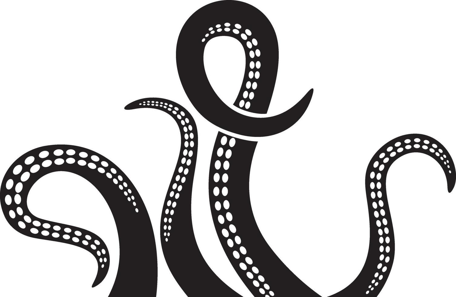 design di tentacoli di polpo vettore