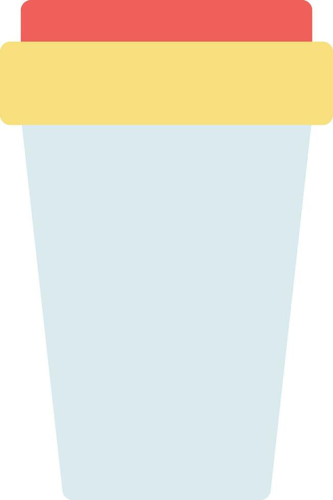 illustrazione vettoriale della tazza di carta su uno sfondo simboli di qualità premium. icone vettoriali per il concetto e la progettazione grafica.