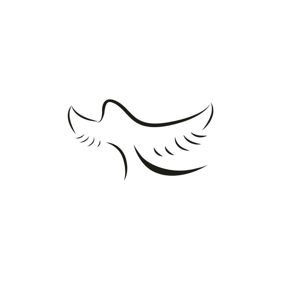 silhouette colomba vettore icona illustrazione