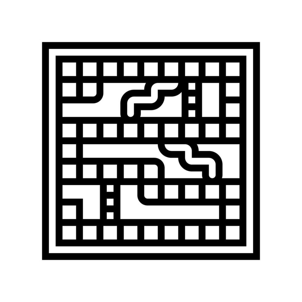 serpenti e scale gioco tavola tavolo linea icona vettore illustrazione