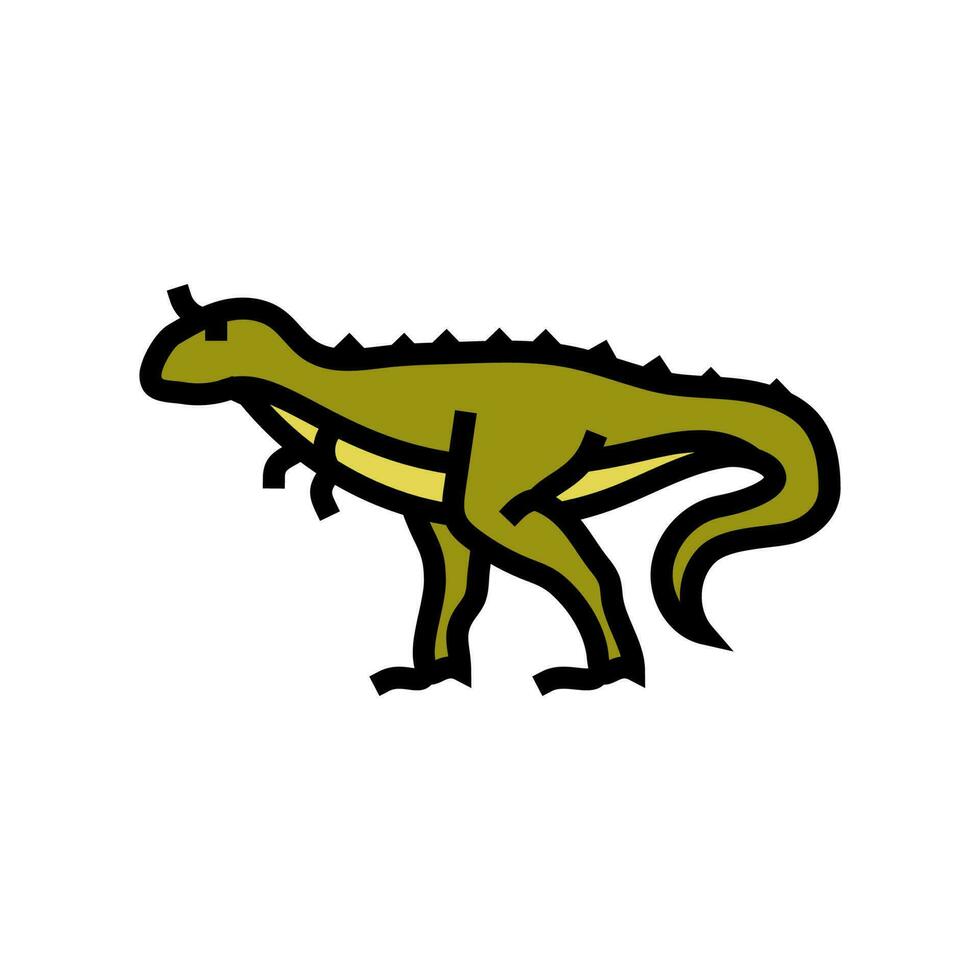 Carnotaurus dinosauro animale colore icona vettore illustrazione