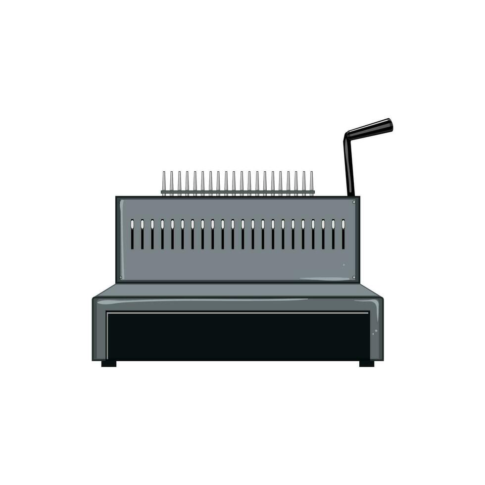attrezzatura rilegatura macchina cartone animato vettore illustrazione