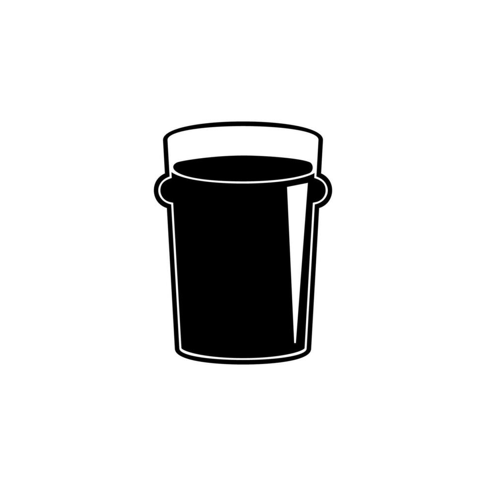 bicchiere con un' bevanda vettore icona illustrazione
