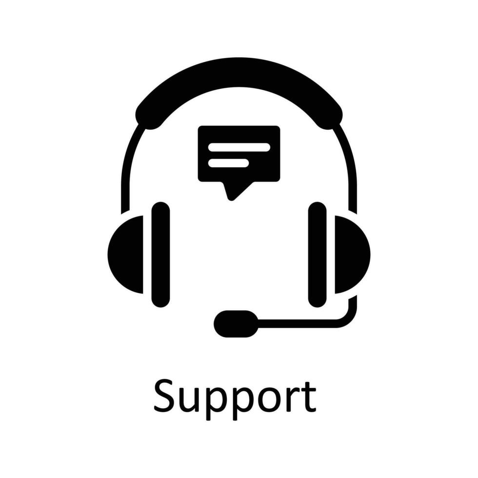 supporto vettore solido icone. semplice azione illustrazione azione