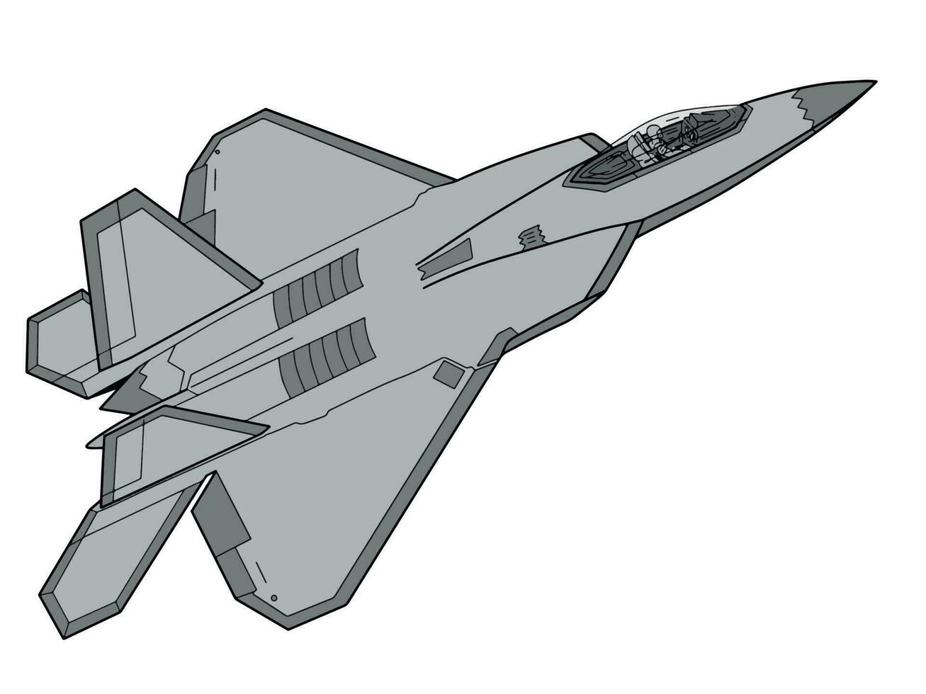 illustrazione di Jet combattente vettore