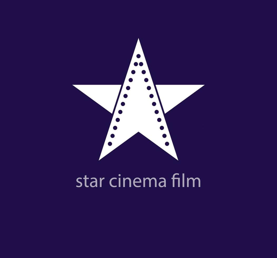 moderno astratto stellato cinema film logo icona. crescente stella cinema logo modello. vettore. vettore