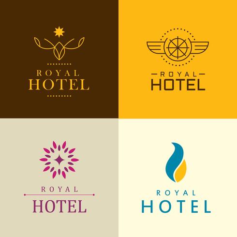 identità aziendale di hotel di lusso vettore
