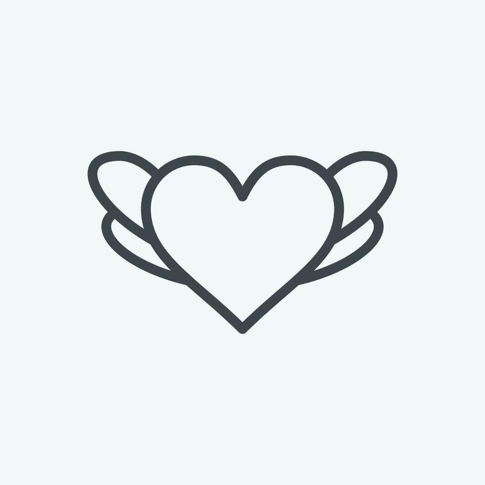 icona cuore. relazionato per decorazione simbolo. linea stile. semplice design modificabile. semplice illustrazione vettore