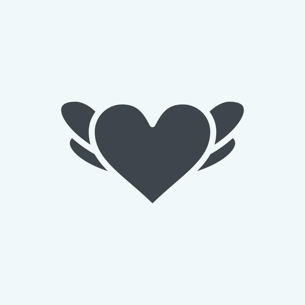 icona cuore. relazionato per decorazione simbolo. glifo stile. semplice design modificabile. semplice illustrazione vettore