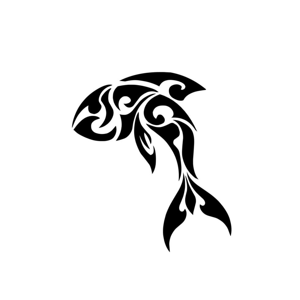 illustrazione vettore grafico di pesce tribale design per tatuaggio, simbolo, logo e altro