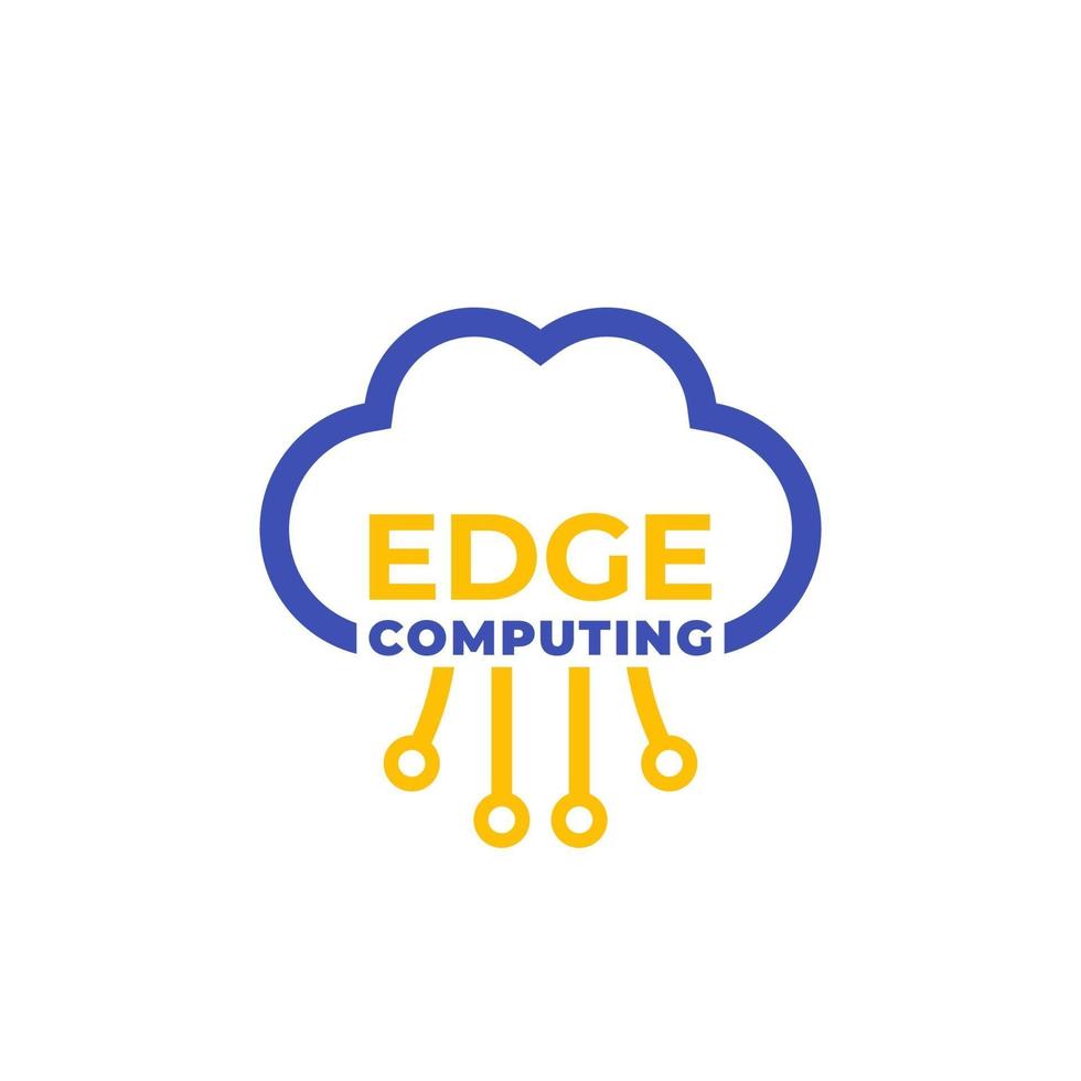 edge computing, icona di vettore del servizio cloud