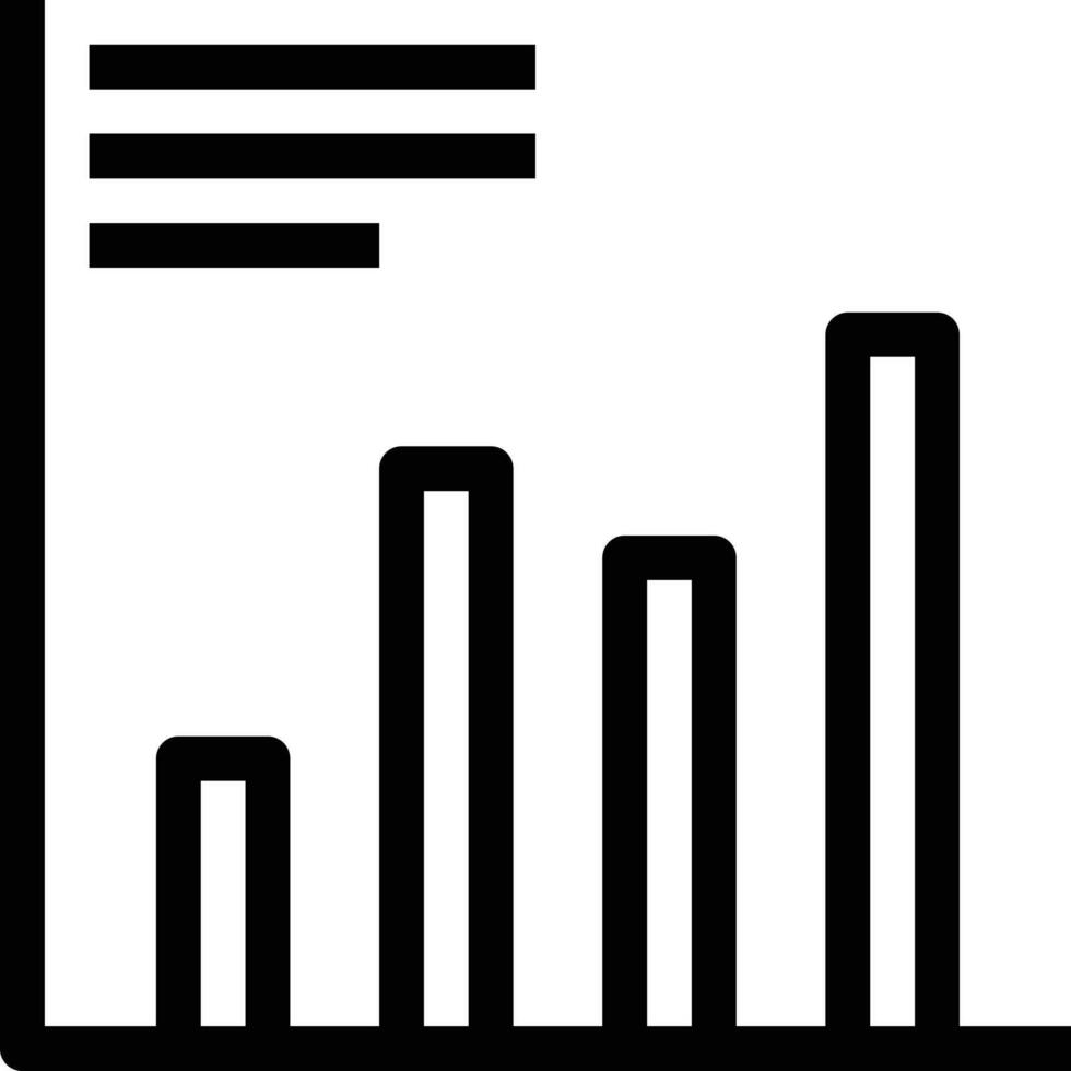 illustrazione vettoriale del grafico a barre su uno sfondo simboli di qualità premium. icone vettoriali per il concetto e la progettazione grafica.