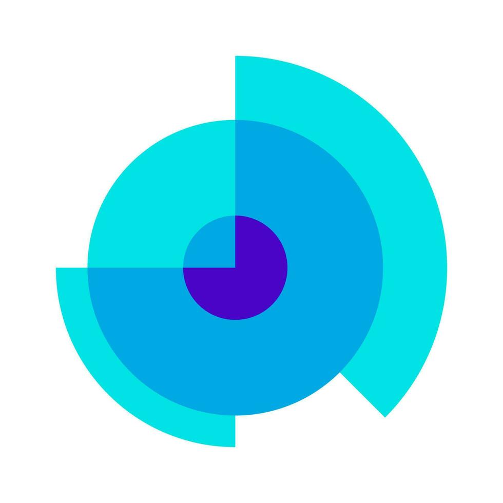 torta diagramma percentuale blu icona vettore illustrazione