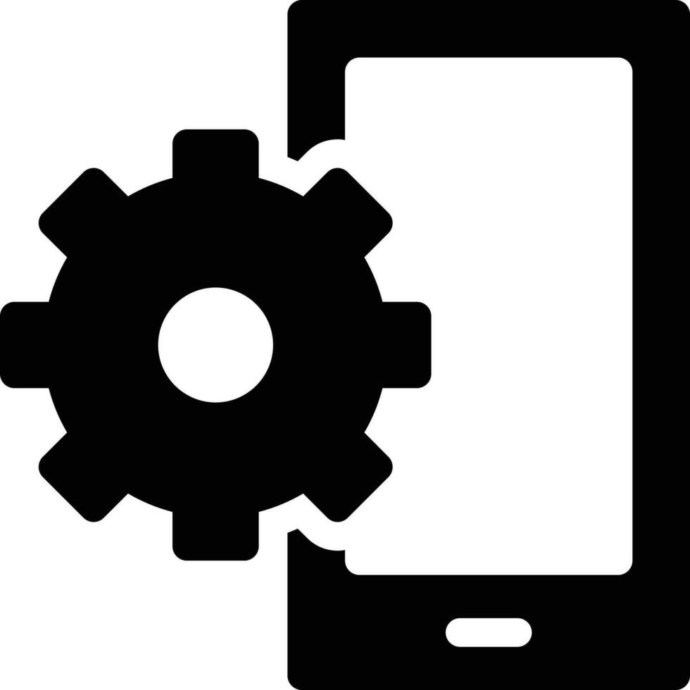 illustrazione vettoriale di impostazione mobile su uno sfondo simboli di qualità premium. icone vettoriali per il concetto e la progettazione grafica.