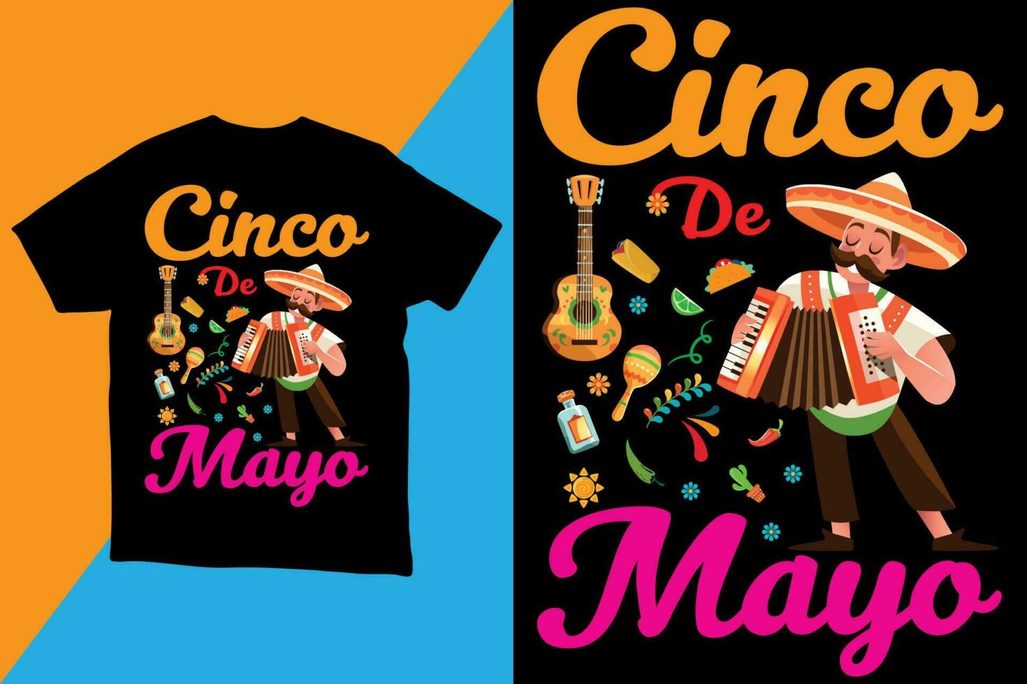 cinco de mayo t camicia design vettore per Stampa