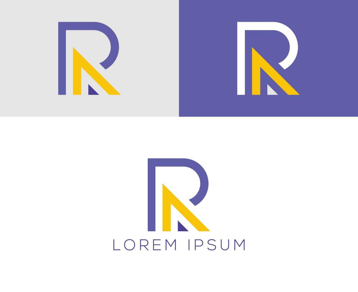creativo alfabeto 'R' iconico design modello vettore