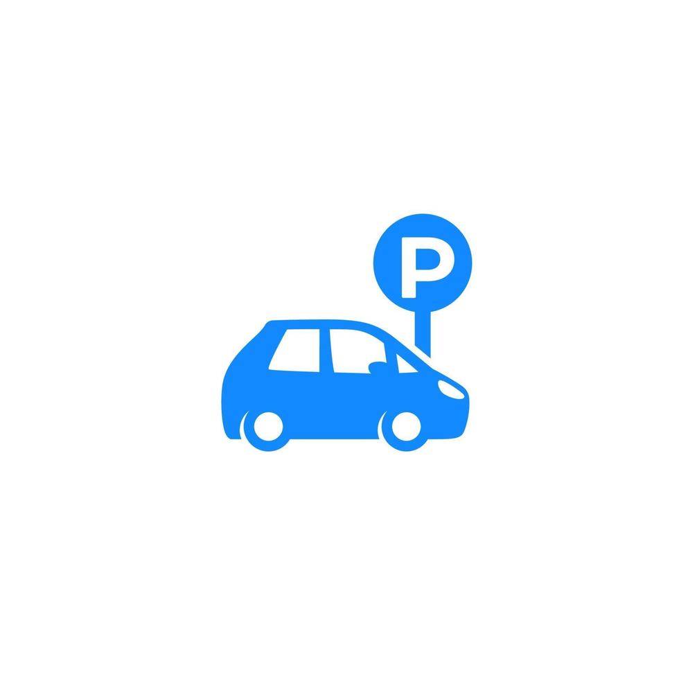 icona del punto di parcheggio vettore