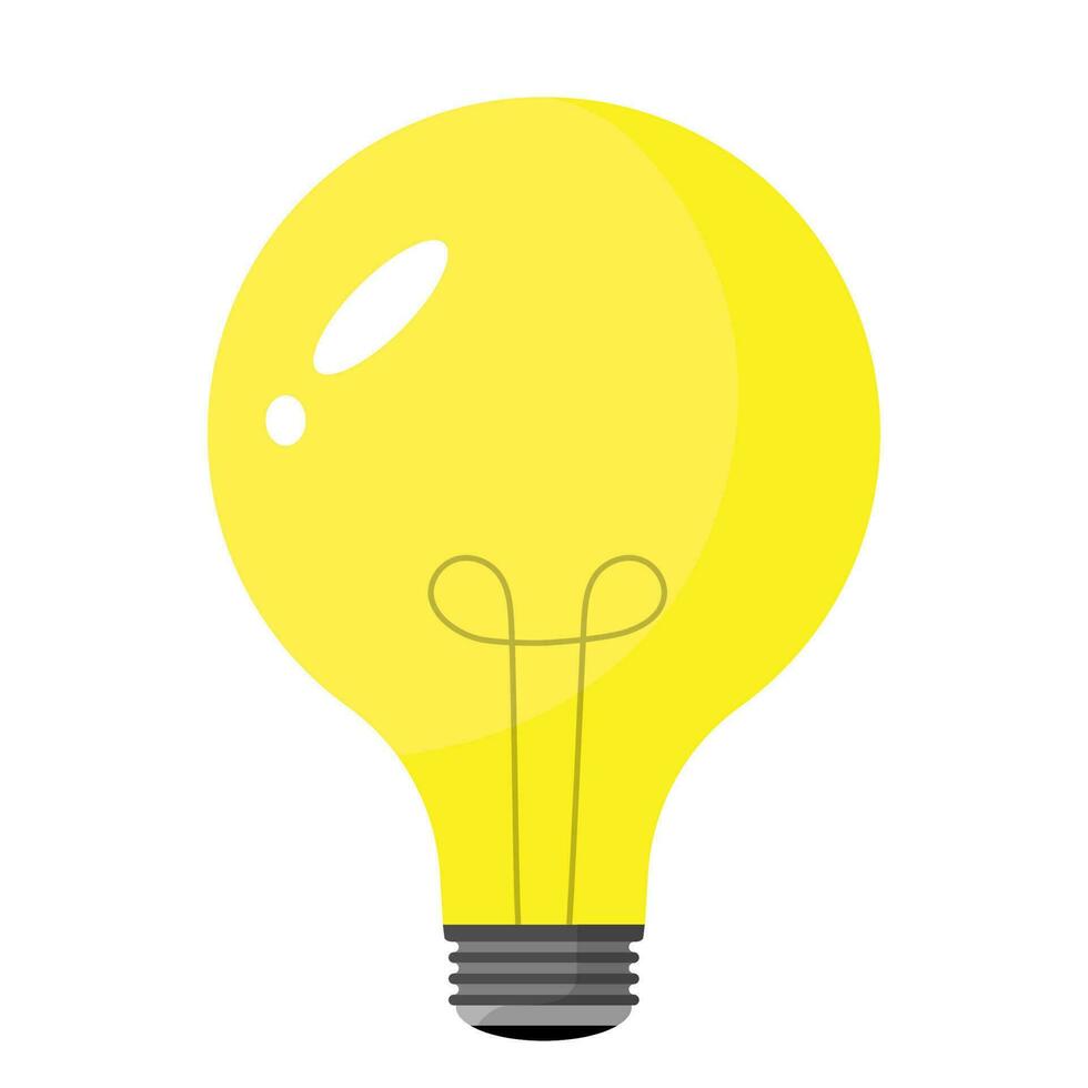 leggero lampadina, energia, idea creatività, elettrico o mancia vettore icona piatto design grafica.