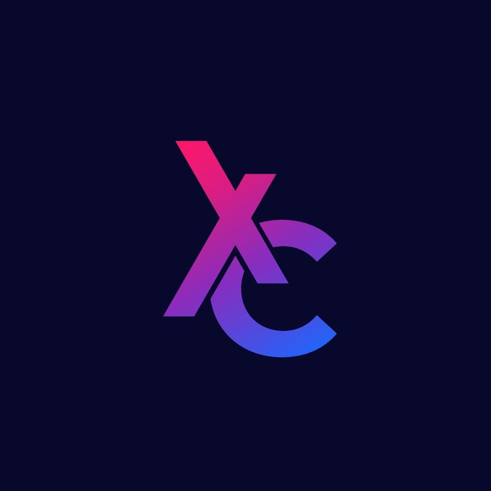 xc monogramma vector logo design