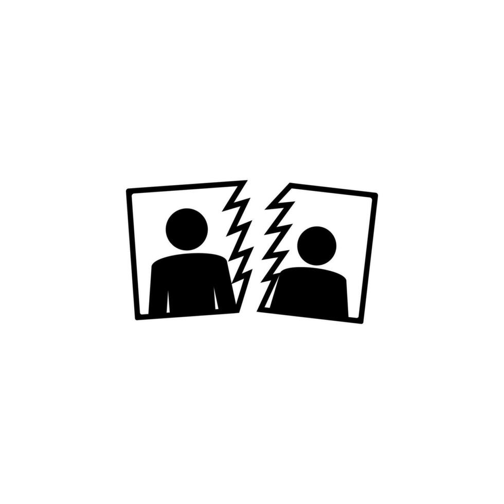 strappato immagine di un' coppia vettore icona illustrazione