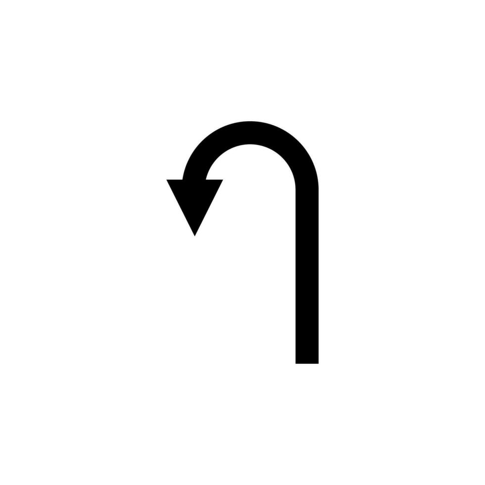freccia girare per sinistra vettore icona illustrazione