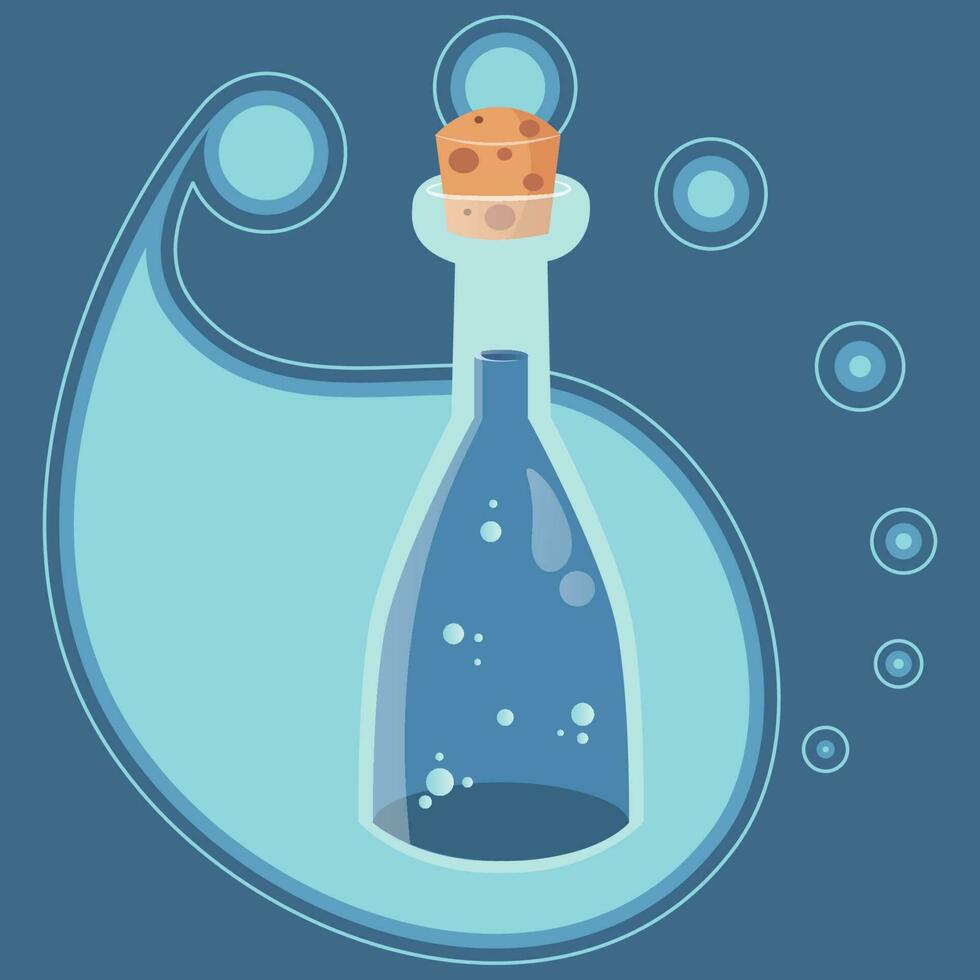 astratto pozione bottiglia di liquido vettore illustrazione