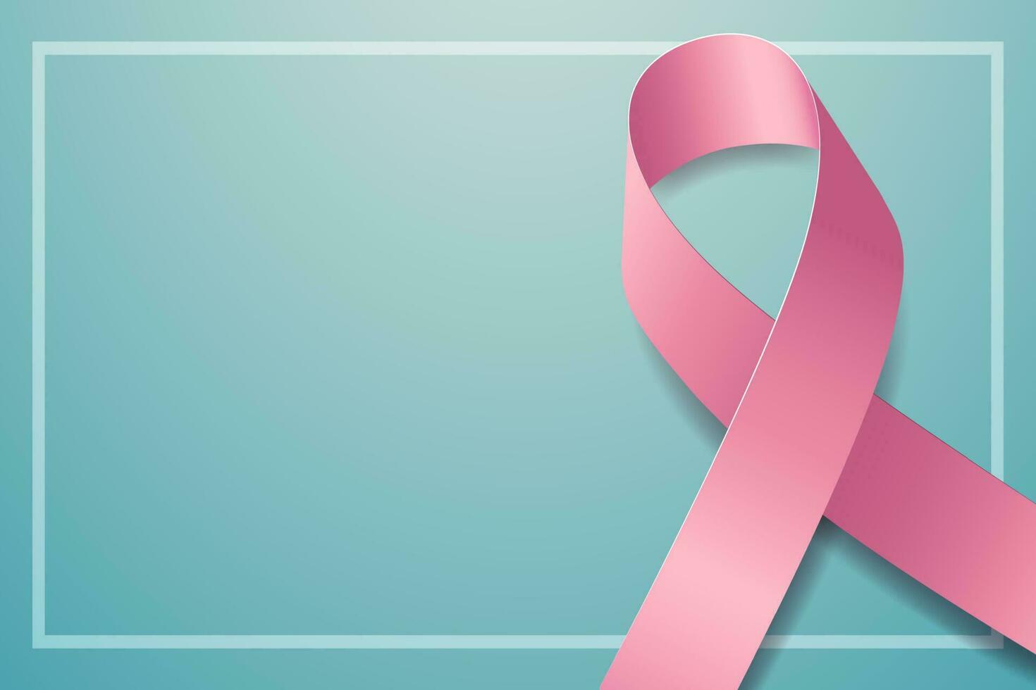 Seno cancro consapevolezza mese. bandiera con rosa nastro consapevolezza. vettore illustrazione.