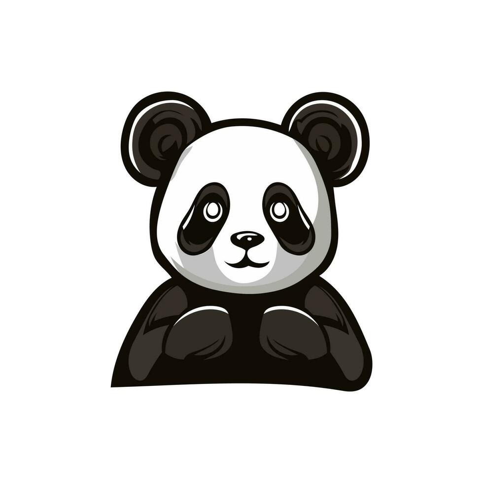 panda Sorridi cartone animato vettore