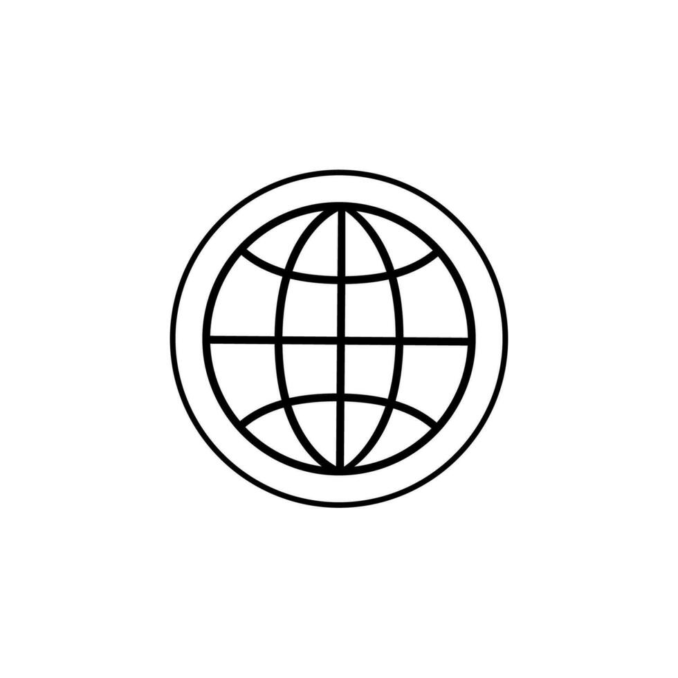 cerchio in giro il globo schema vettore icona illustrazione