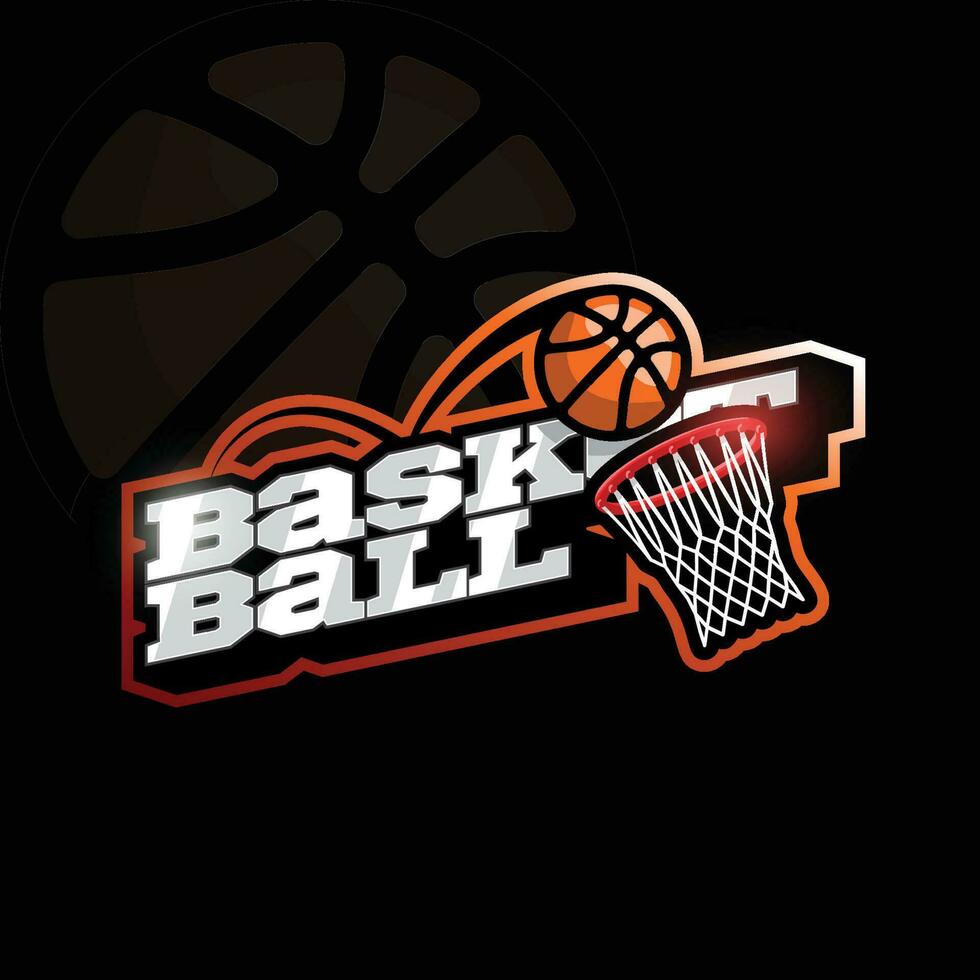 pallacanestro gli sport logo design nel vettore modello