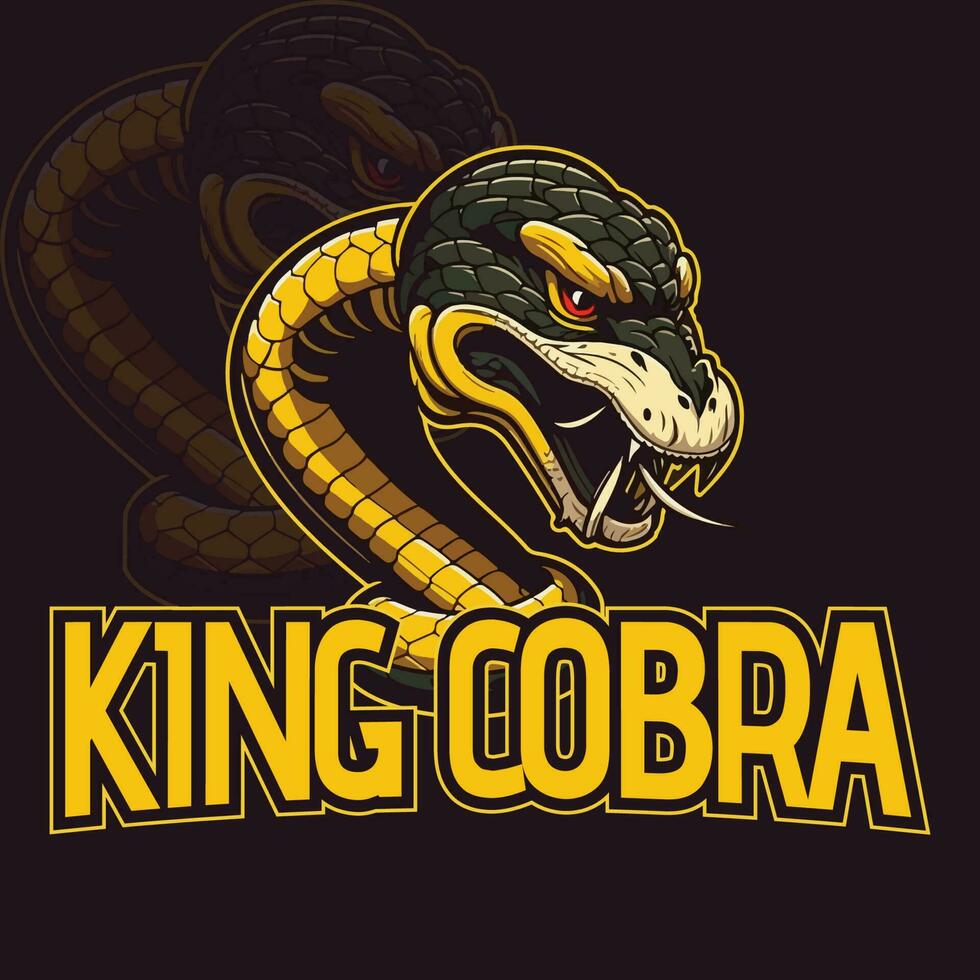 re cobra portafortuna illustrazione vettore logo design