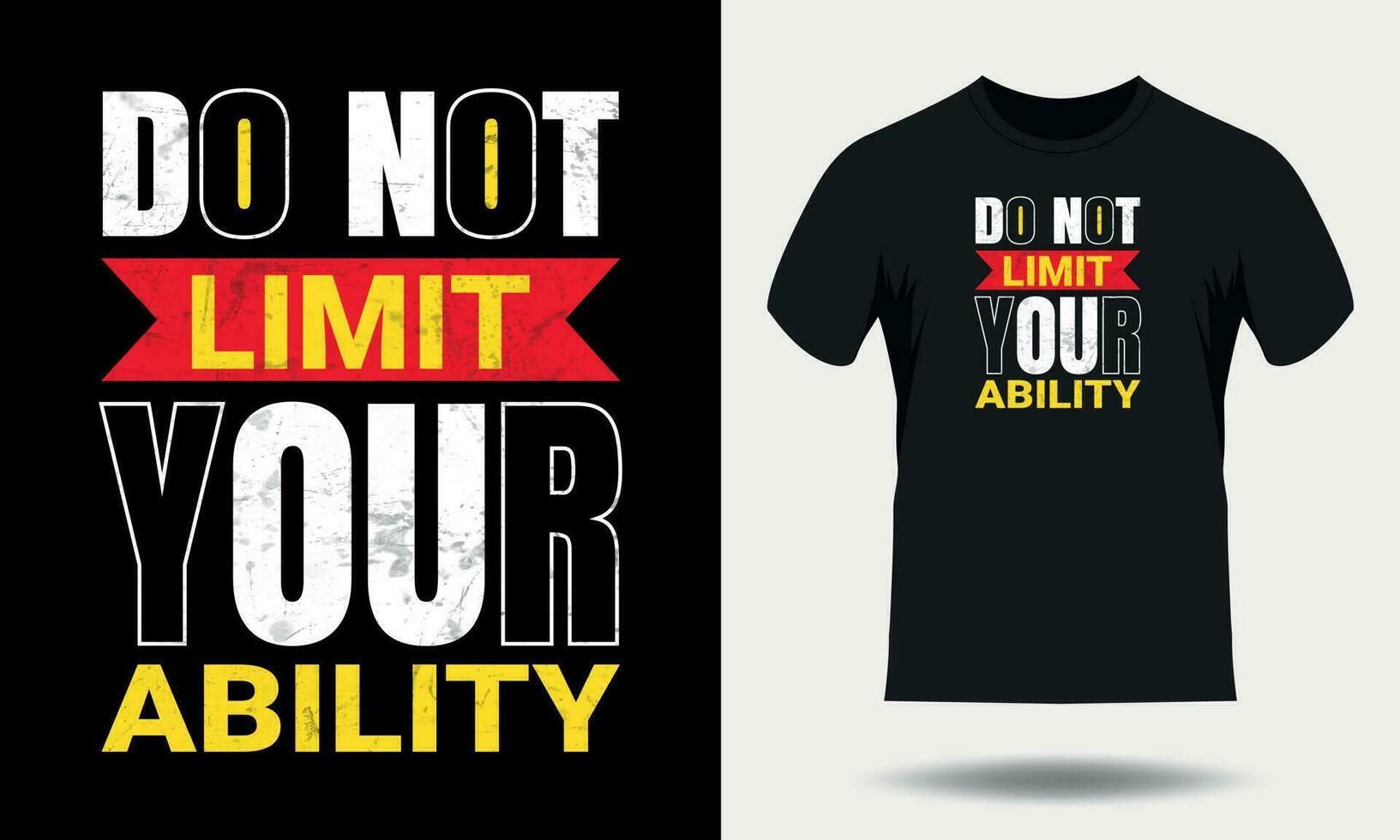 fare non limite il tuo capacità motivazionale citazioni per tipografia nero t camicia design vettore