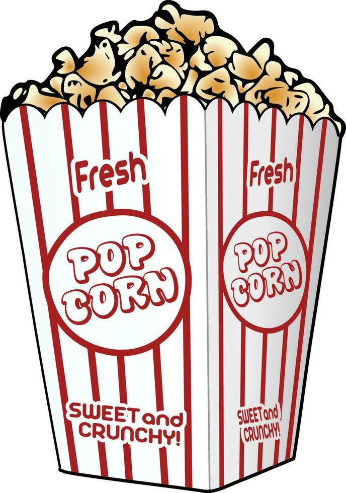 Popcorn illustrazione vettore