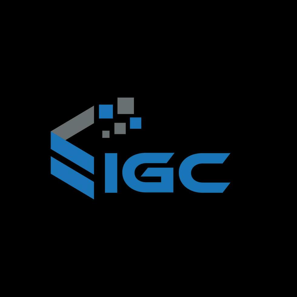 igc lettera logo design su nero sfondo. igc creativo iniziali lettera logo concetto. igc lettera design. vettore