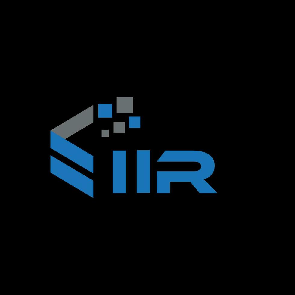 iir lettera logo design su nero sfondo. iir creativo iniziali lettera logo concetto. iir lettera design. vettore