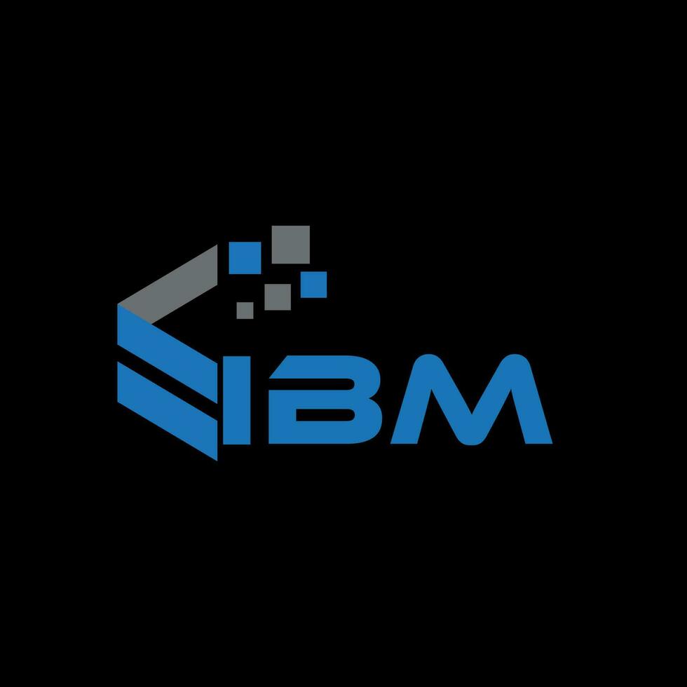 ibm lettera logo design su nero sfondo. ibm creativo iniziali lettera logo concetto. ibm lettera design. vettore