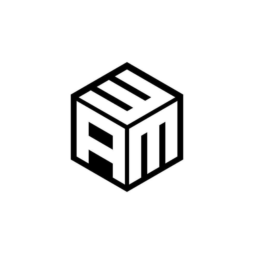 amw lettera logo design nel illustrazione. vettore logo, calligrafia disegni per logo, manifesto, invito, eccetera.