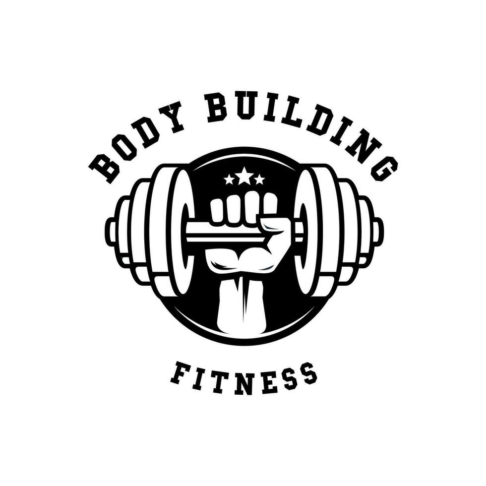fitness corpo edificio logo vettore