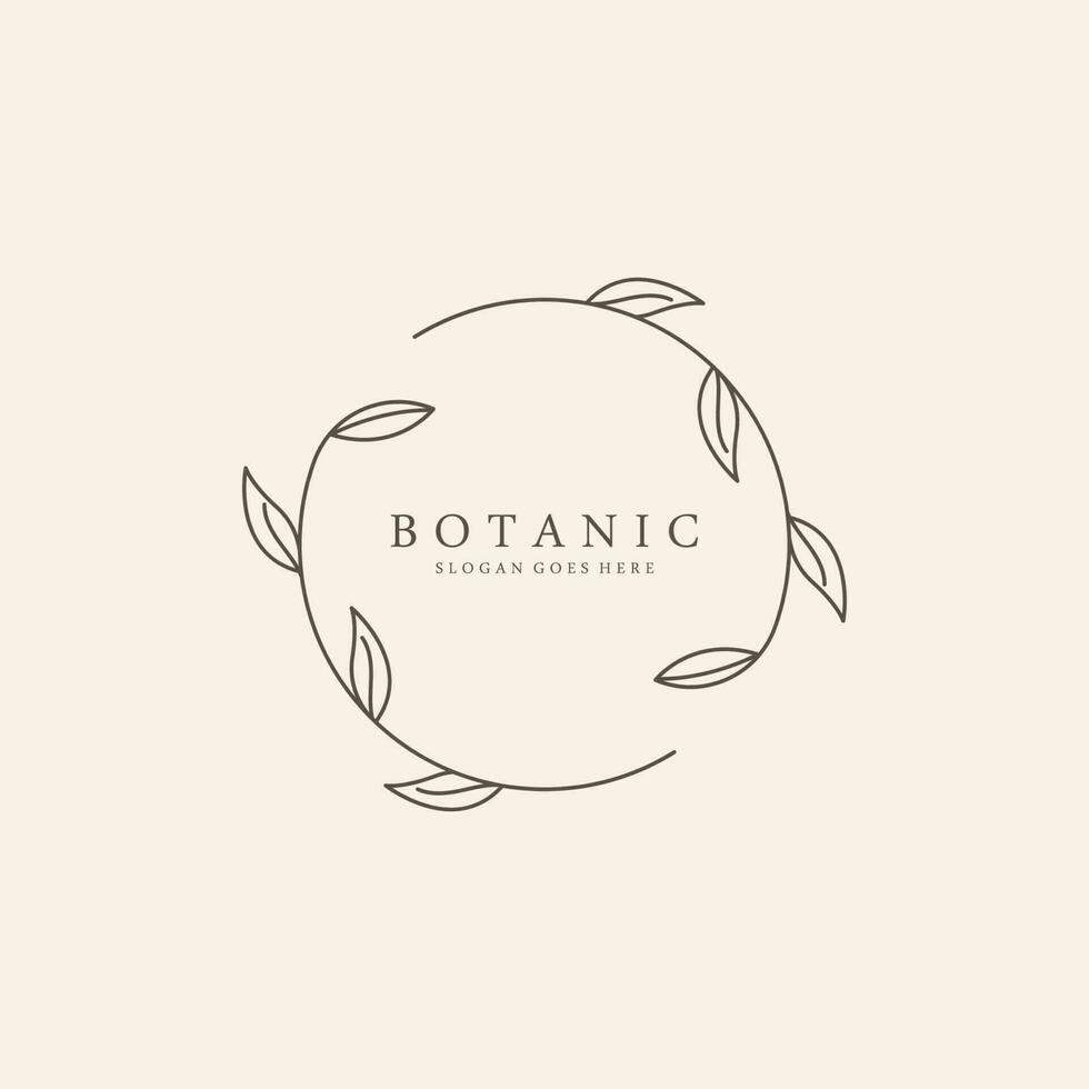 mano disegnato botanico logo concetto vettore