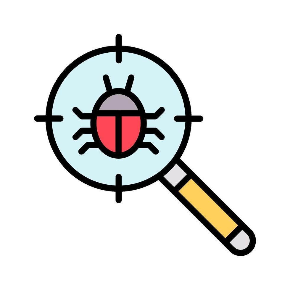 icona di bug di ricerca vettore