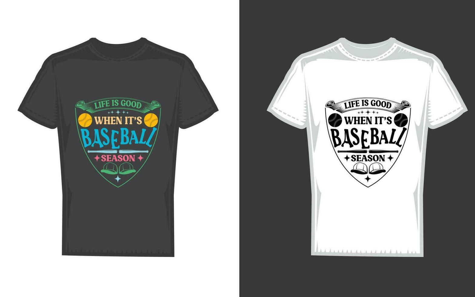 baseball logo e maglietta design vettore