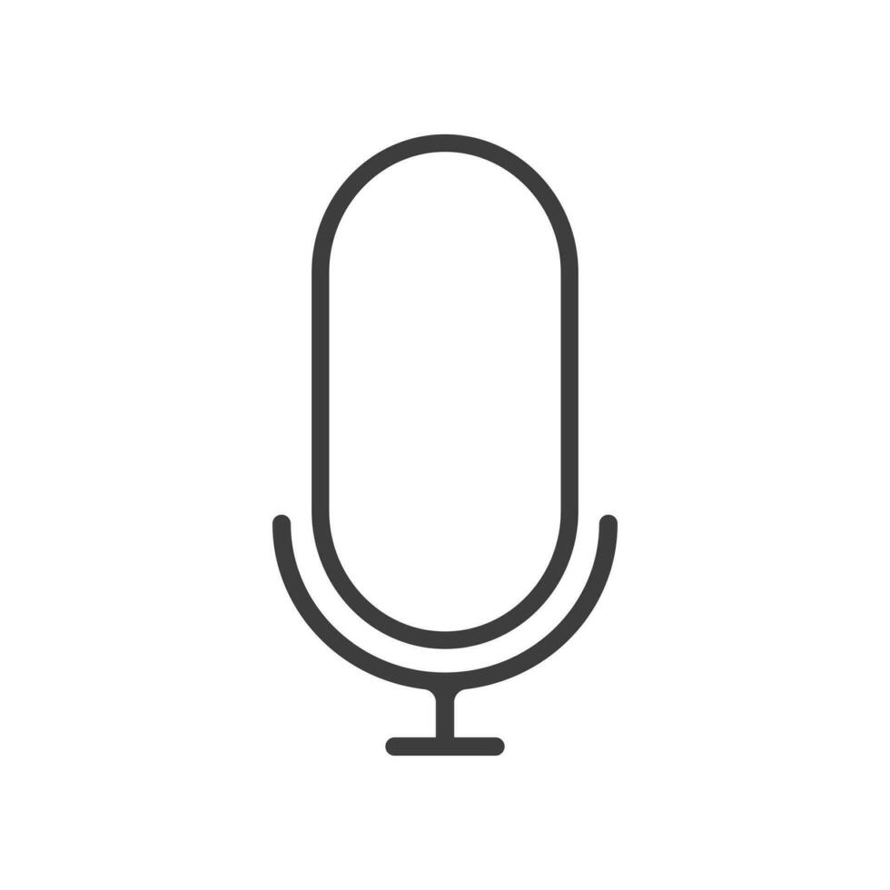 microfono altoparlante linea stile icona isolato vettore illustrazione