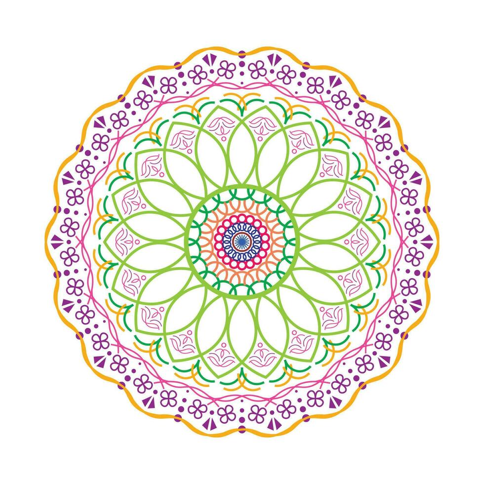 gratuito vettore impostato di colorato floreale mandala