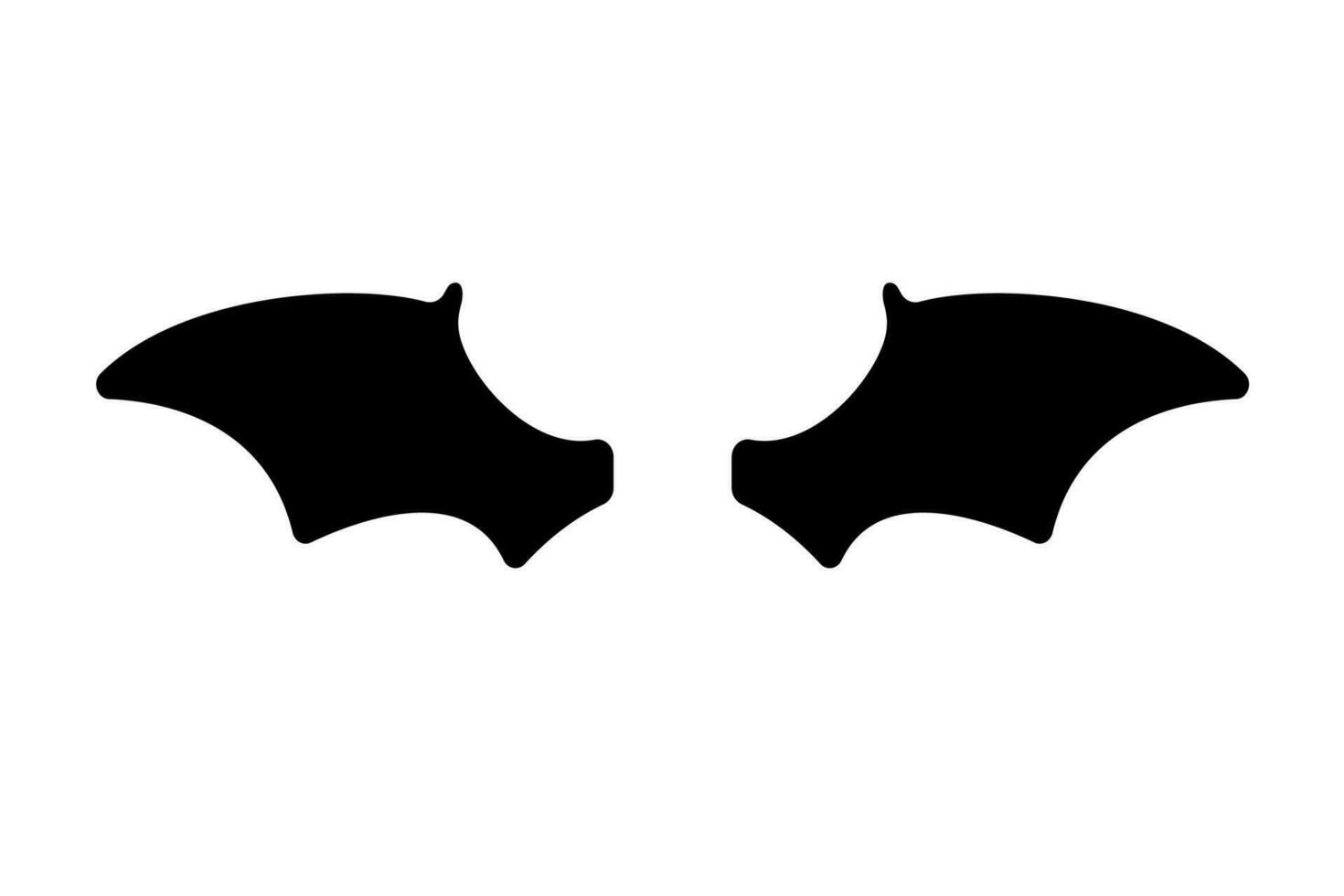 buio ala silhouette il male diavolo nel il ombre pauroso pipistrello Ali su Halloween notte. vettore