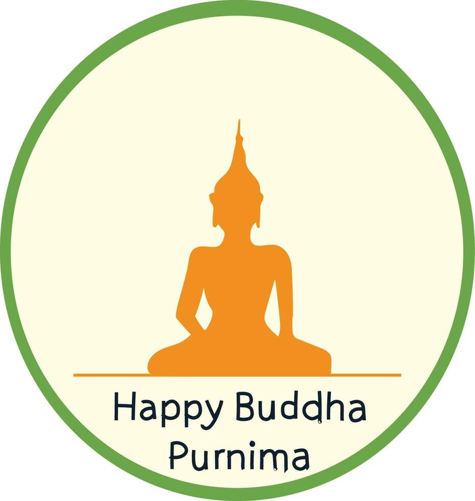 contento Budda purnima vettore