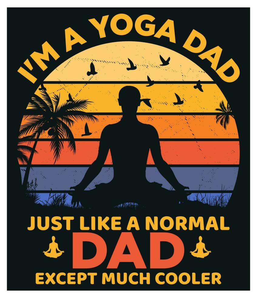 yoga papà t camicia design vettore